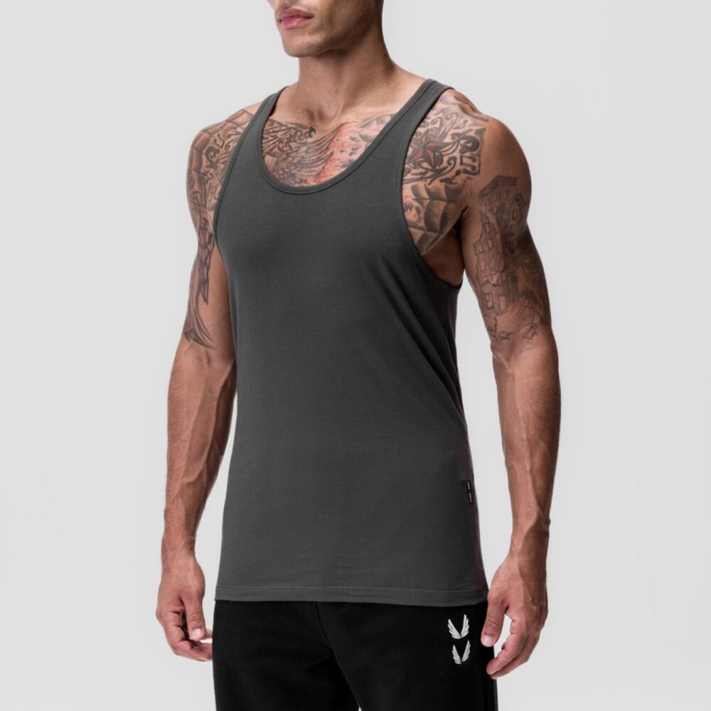 ASRV Space Grey Cottonplus Slim Tank Top